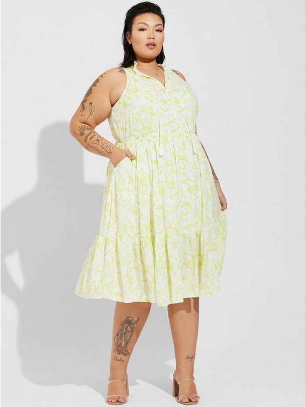 🌼✨ Torrid Midi Wash Gauze Tiered Dress ✨🌼